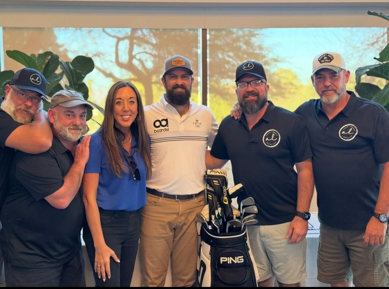 A foursome with PGA Tour pro Michael Thompson at the tournament